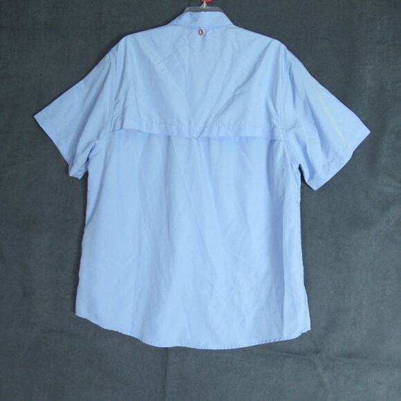 The American Outdoorsman Shirt Mens Size XL Blue Fishing Vented Short Sleeve UPF - Picture 7 of 11